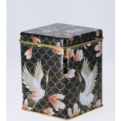 Fém Teatartó Doboz - Virágok és darvak 100g