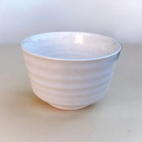 Chawan Japán matcha tál, fehér