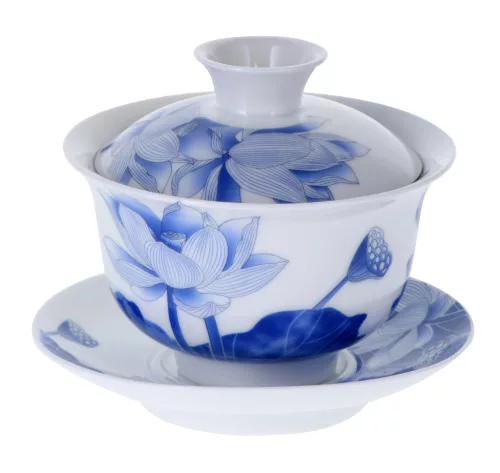 Gaiwan Porcelán teakészítő edény 'Lotus' 160 ml