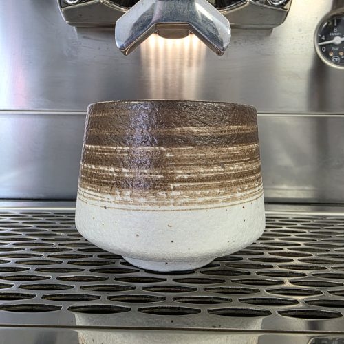 StoneLook porcelán csésze – barna-fehér (190 ml)