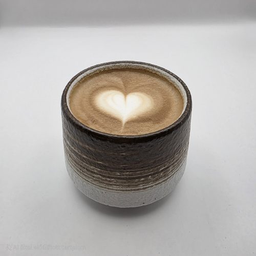 StoneLook porcelán csésze – barna-fehér (190 ml)