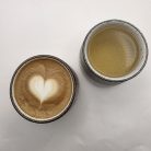 StoneLook porcelán csésze – barna-fehér (190 ml)