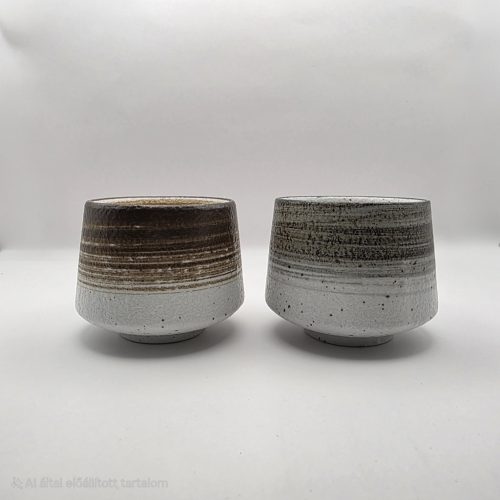 StoneLook porcelán csésze – barna-fehér (190 ml)