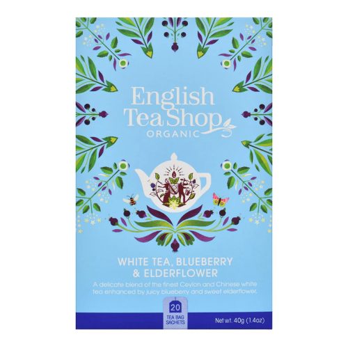 English Tea Shop - Fehér tea áfonyával és bodzavirággal, 20 teafilter