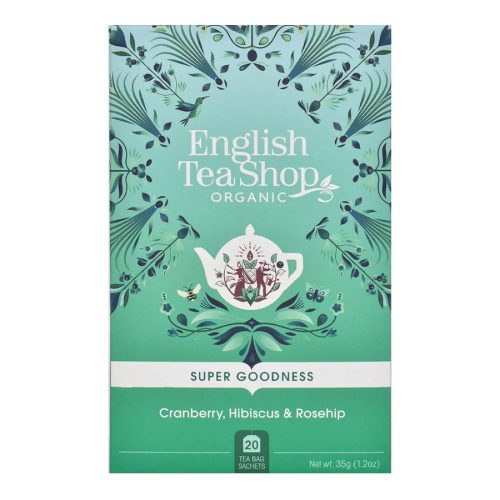 English Tea Shop - Áfonya, hibiszkusz Bio tea csipkebogyóval, 20 teafilter