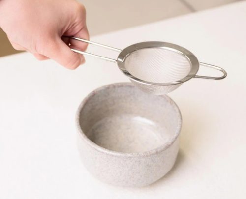 Matcha szűrő, rozsdamentes szita 