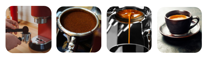 eszpresszo kávéfőzési folyamat